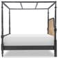Legacy Classic Vintage Market Queen Canopy Bed in Barnwood Oak and Kettle Black, , large