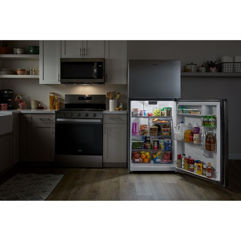 Whirlpool 19 Cu. Ft. Top Freezer Refrigerator with Garage Ready in Fingerprint-Resistant Stainless Steel, , large