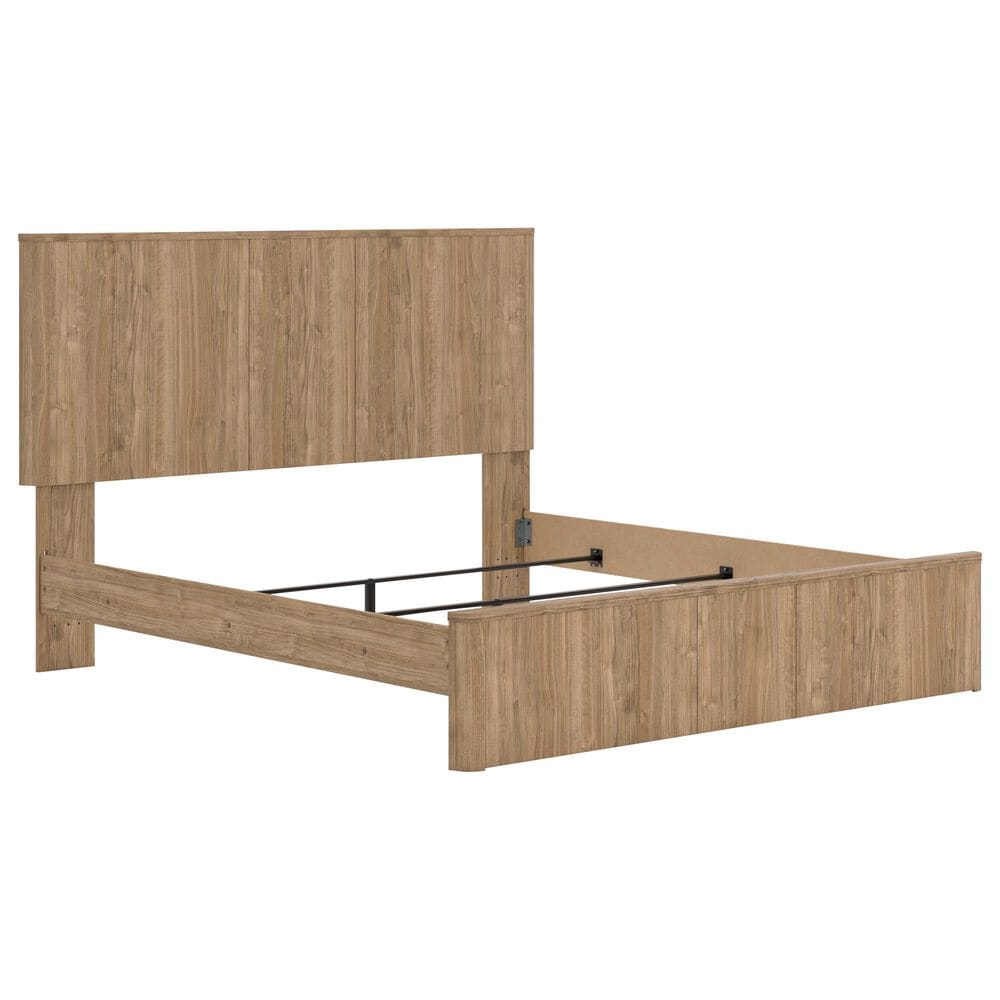 Ashley Gramburg 4 Piece King Panel Bedroom Set in Warm Brown, , large
