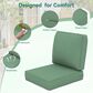Sunwell Garden 4" Thick Outdoor Cushion Set in Green (Set of 2), , large