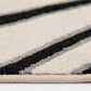 Central Oriental Terrace Tropic Jayla 6"7" x 9"6" White and Black Area Rug, , large