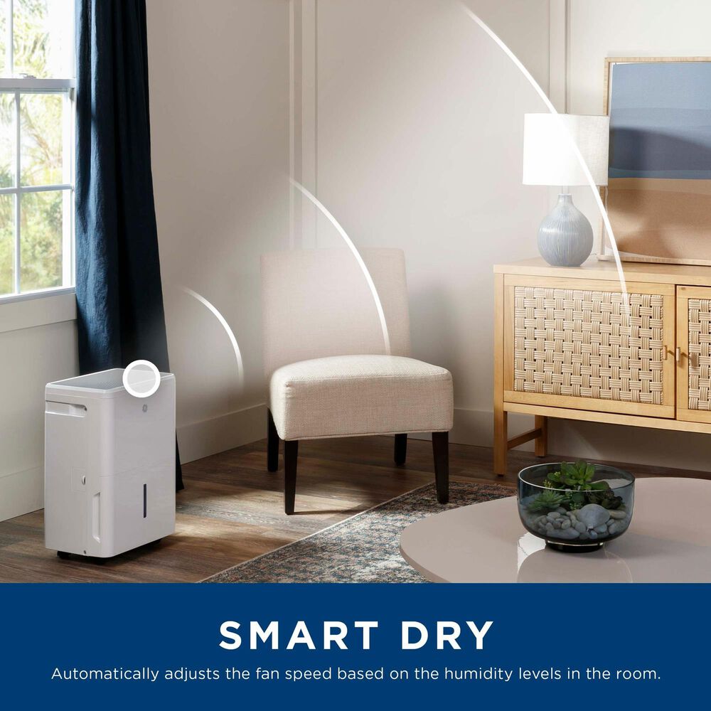GE Appliances 22 Pint Portable Dehumidifier in White, , large