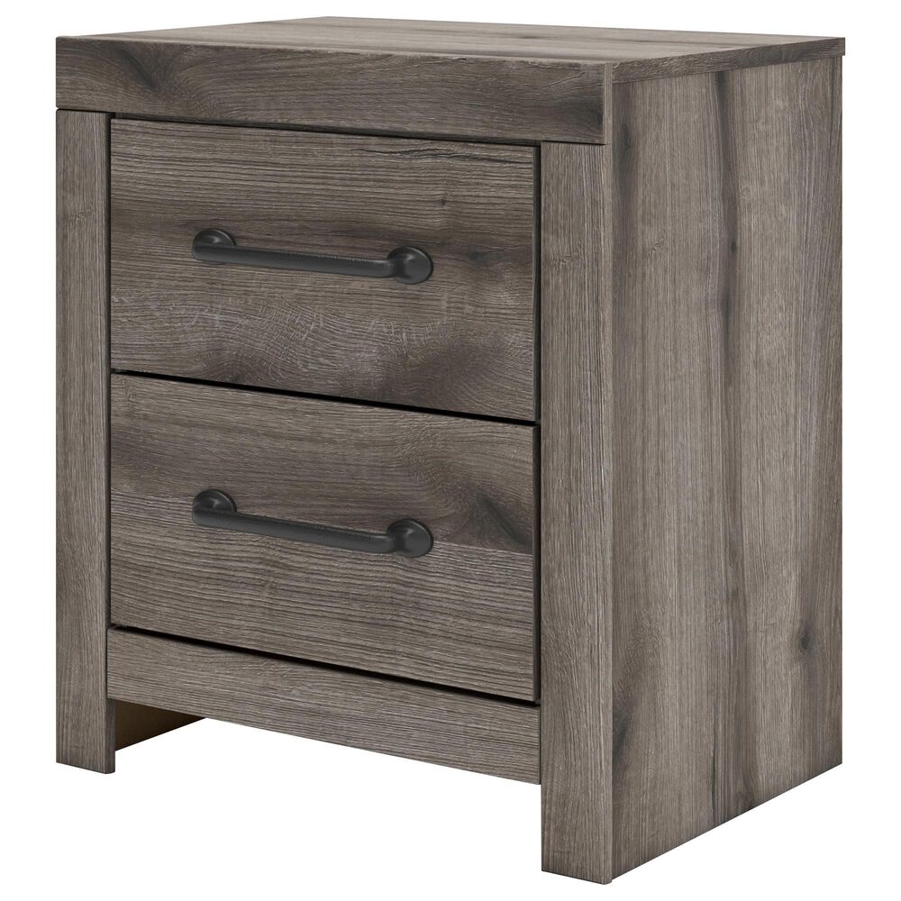 Ashley Graystorm 2-Drawer Nightstand in Weathered Gray, , large