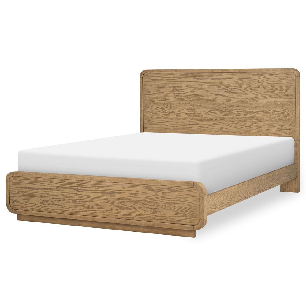 St Claire Home Margot and Theo 4 Piece Queen Platform Panel Set in Desert Oak, , large