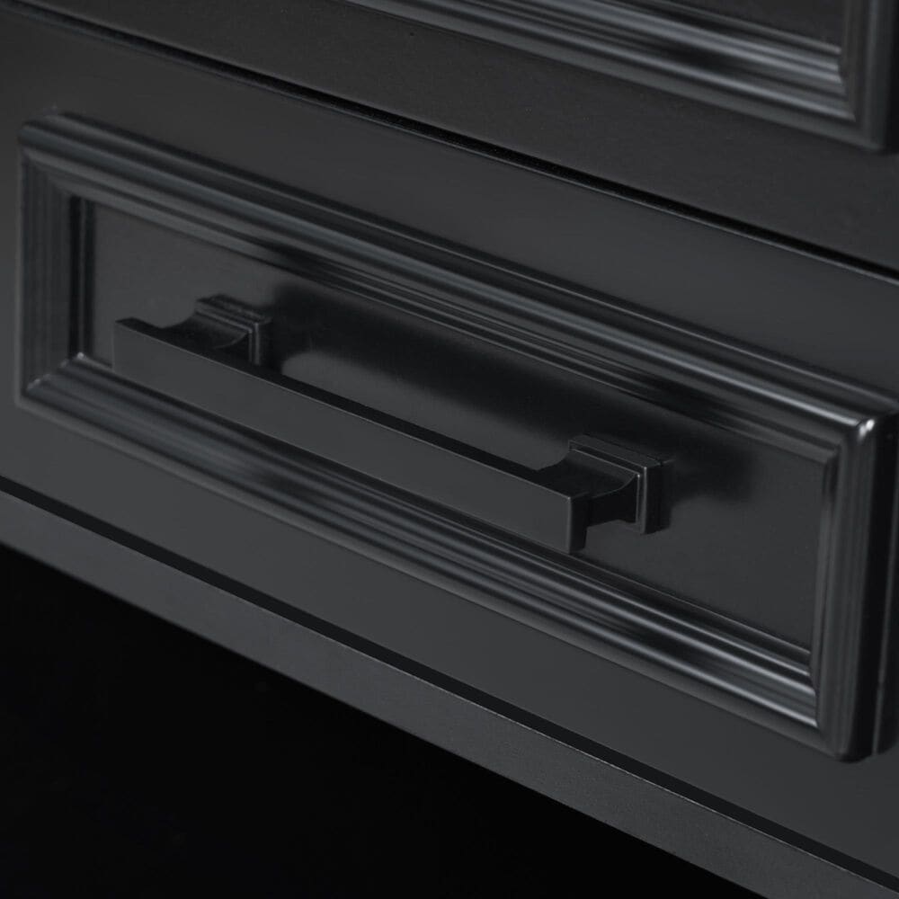 HOMLUX 54.9" Kitchen Island with Drop Leaf in Black and Brown, , large