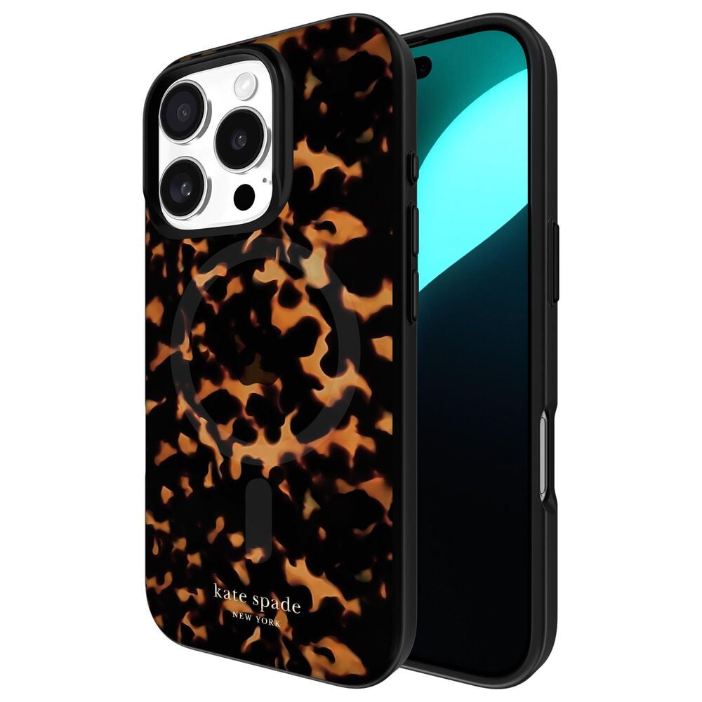 Kate Spade Protective MagSafe Case for Apple iPhone 16 Pro in Tortoise, , large