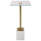 Uttermost Martini Table in White and Brass, , large