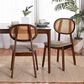 Baxton Studio Darrion Side Chair in Walnut Brown and Light Brown (Set of 2), , large