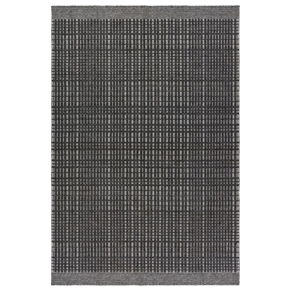 Harounian Rugs Kilim Casablanca 6" x 9" Silver and Charcoal Area Rug, , large