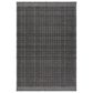 Harounian Rugs Kilim Casablanca 6" x 9" Silver and Charcoal Area Rug, , large