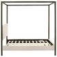 Pacific Landing Monroe King Upholstered Canopy Bed in Vanilla White, , large