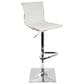 Lumisource Masters Swivel Adjustable Barstool with White Cushion in Chrome, , large