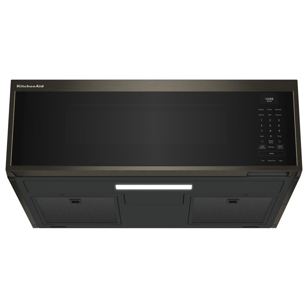 KitchenAid 1.1 Cu. Ft. Smart Low Profile Microwave Hood Combination with Dual Fan Ventilation in Black Stainless Finish, , large