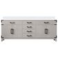 Lexora Home Laurel 80" Double Bathroom Vanity in White Oak with White Cultured Marble Top and Rectangular Sinks, , large