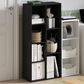 HOMLUX 7-Cube Reversible Open Shelf Storage Bookshelf in Blackwood, , large