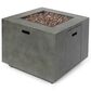 Noble House Wellington 33" Square Concrete-Look Fire Pit in Brushed Brown, , large