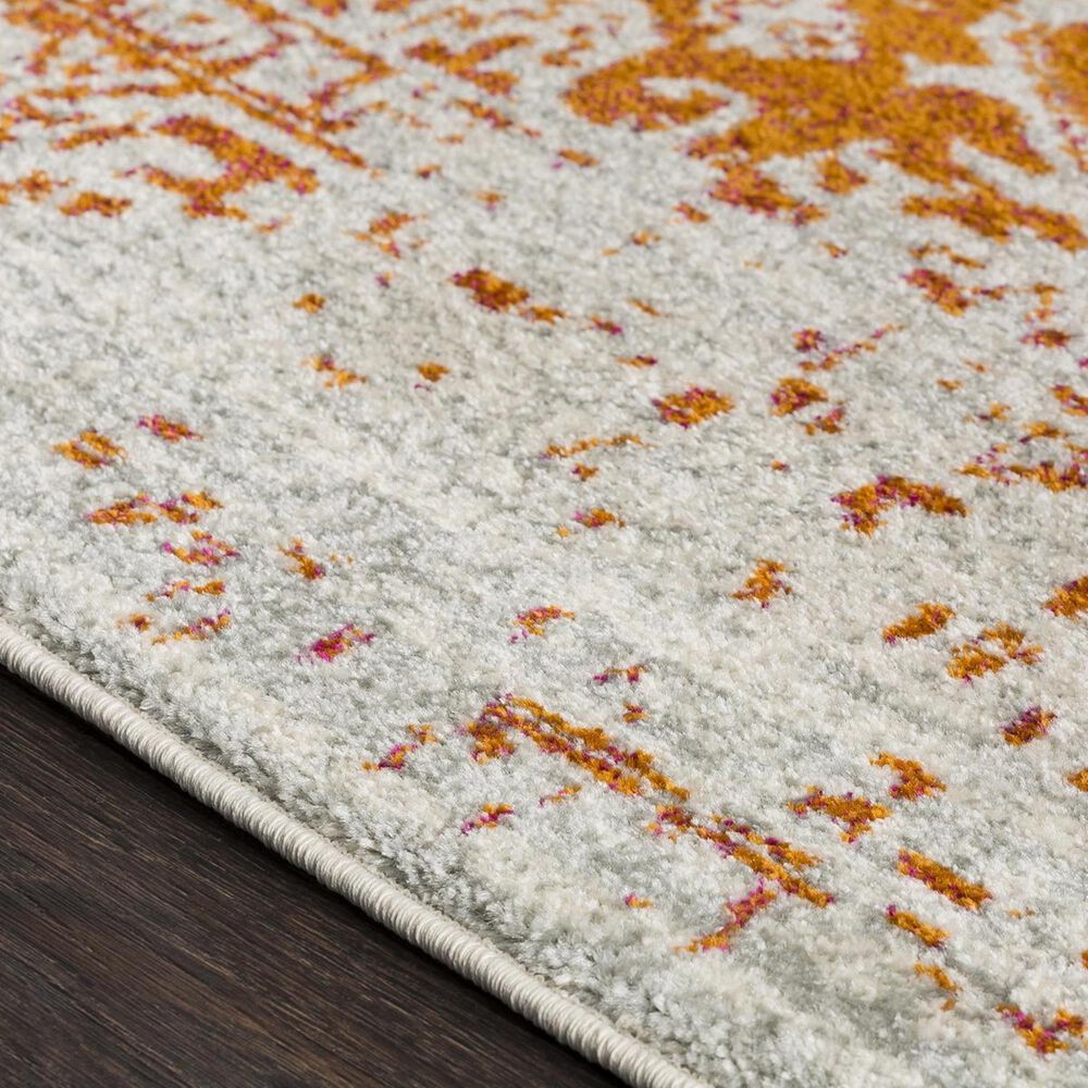 Surya Harput HAP-1019 5&#39;3&quot; x 7&#39;3&quot; Orange, Gray and Garnet Area Rug, , large