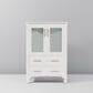 Lexora Home Volez 24" Single Bathroom Vanity in White with 2 cm White Ceramic Top and Rectangular Sink, , large