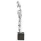 Maple and Jade Handmade Floral Decorative Sculpture in Satin Silver and Dark Gray, , large
