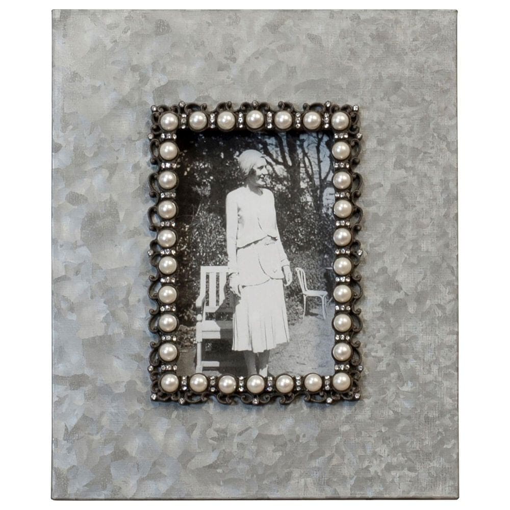 VIP Home and Garden 4" x 6" Industrial Picture Frame in Gray, , large