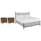 Ashley Lyncott Queen Panel Bed and Two Nightstands in Medium Brown, , large