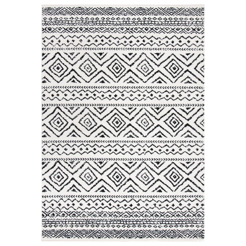 Safavieh Tulum TUL267 5"3" x 7"6" Ivory and Black Area Rug, , large