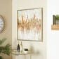 Maple and Jade 39" x 39" Abstract Framed Wall Art in Gold, Red, Brown, White and Gray, , large