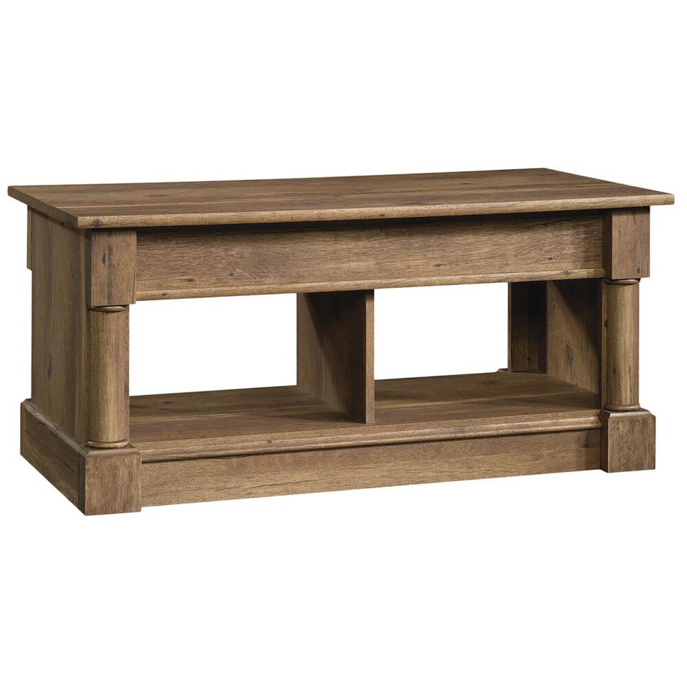 Sauder Palladia Lifttop Coffee Table in Vintage Oak Nebraska