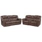 HomeStretch Reclining Sofa and Loveseat in Chocolate, , large