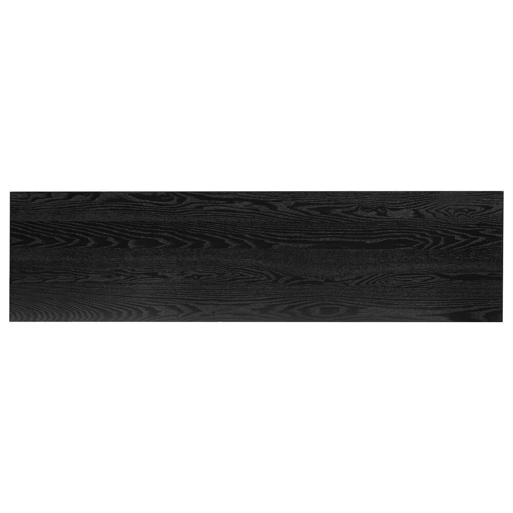 Hearth and Haven Mirod59" Console Table with Side Panel Legs in Black, , large