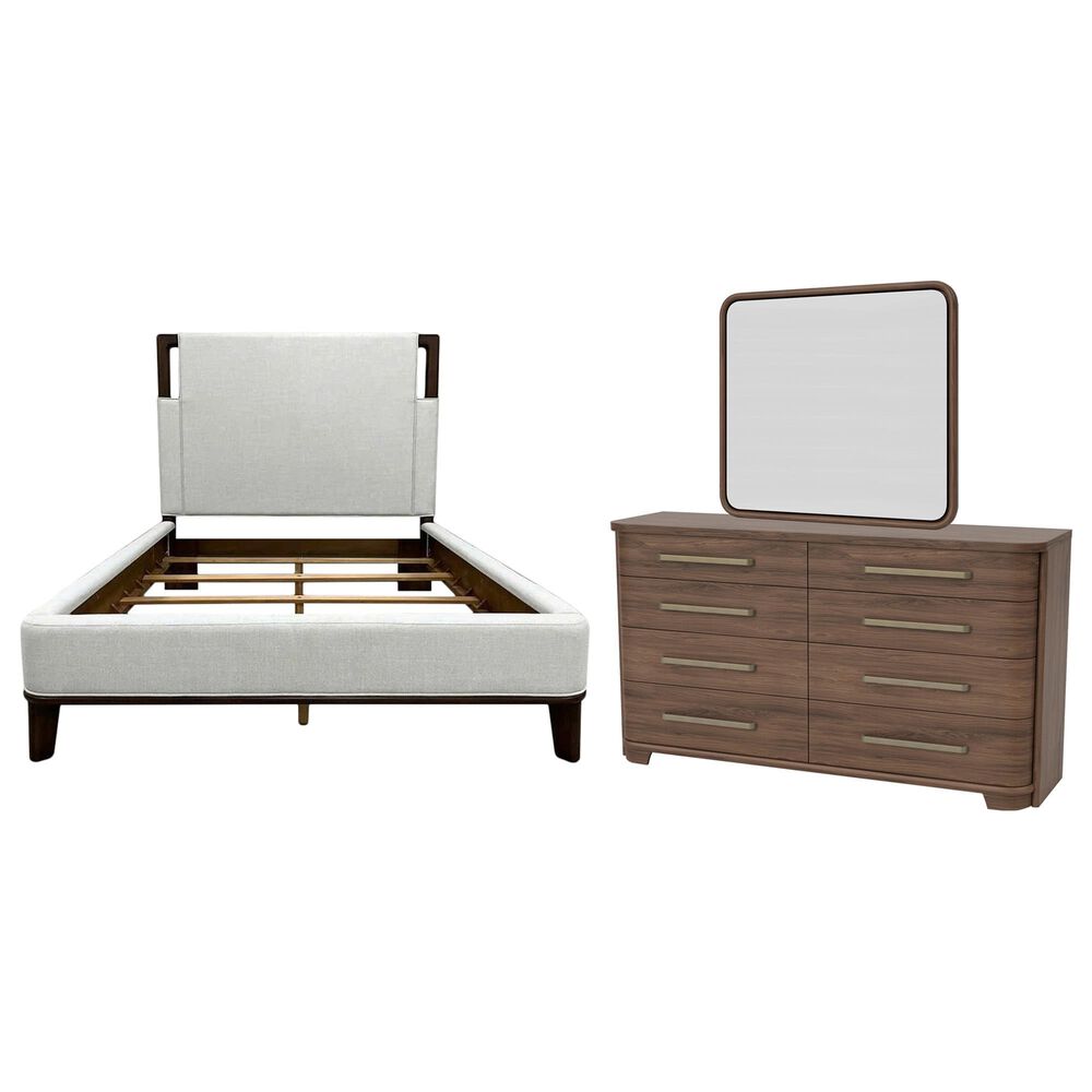 Riverside Furniture Delia 3-Piece Queen Panel Bedroom Set in Nouveau Walnut, , large