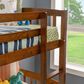 Linon Home Decor Perryton Twin Over Twin Bunk Bed in Warm Oak, , large