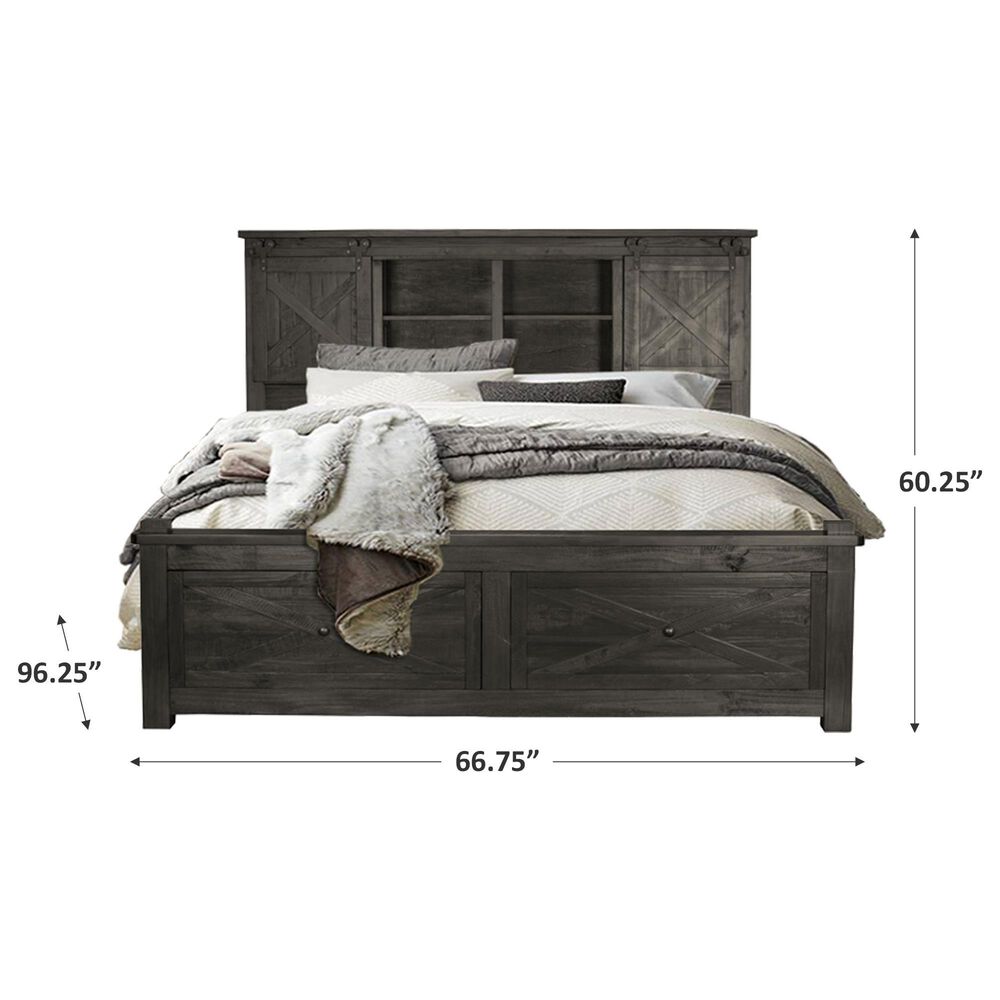 A-America Sun Valley Queen Storage Bed in Charcoal, , large