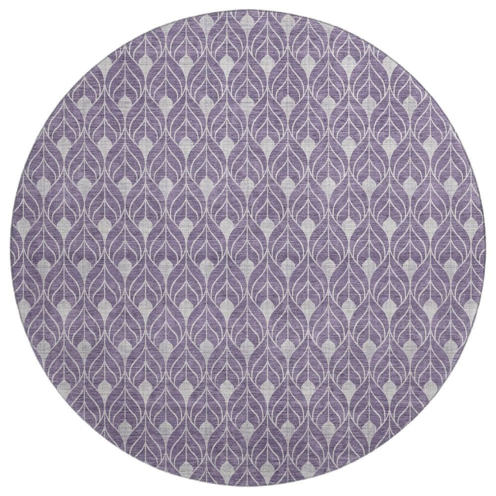 Dalyn Rug Company The Reserve TR10 Plum 8" Round Indoor/Outdoor Area Rug, , large
