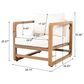 Hearth and Haven Outdoor Club Chair with Oversized Seat and Cushions in Beige, , large