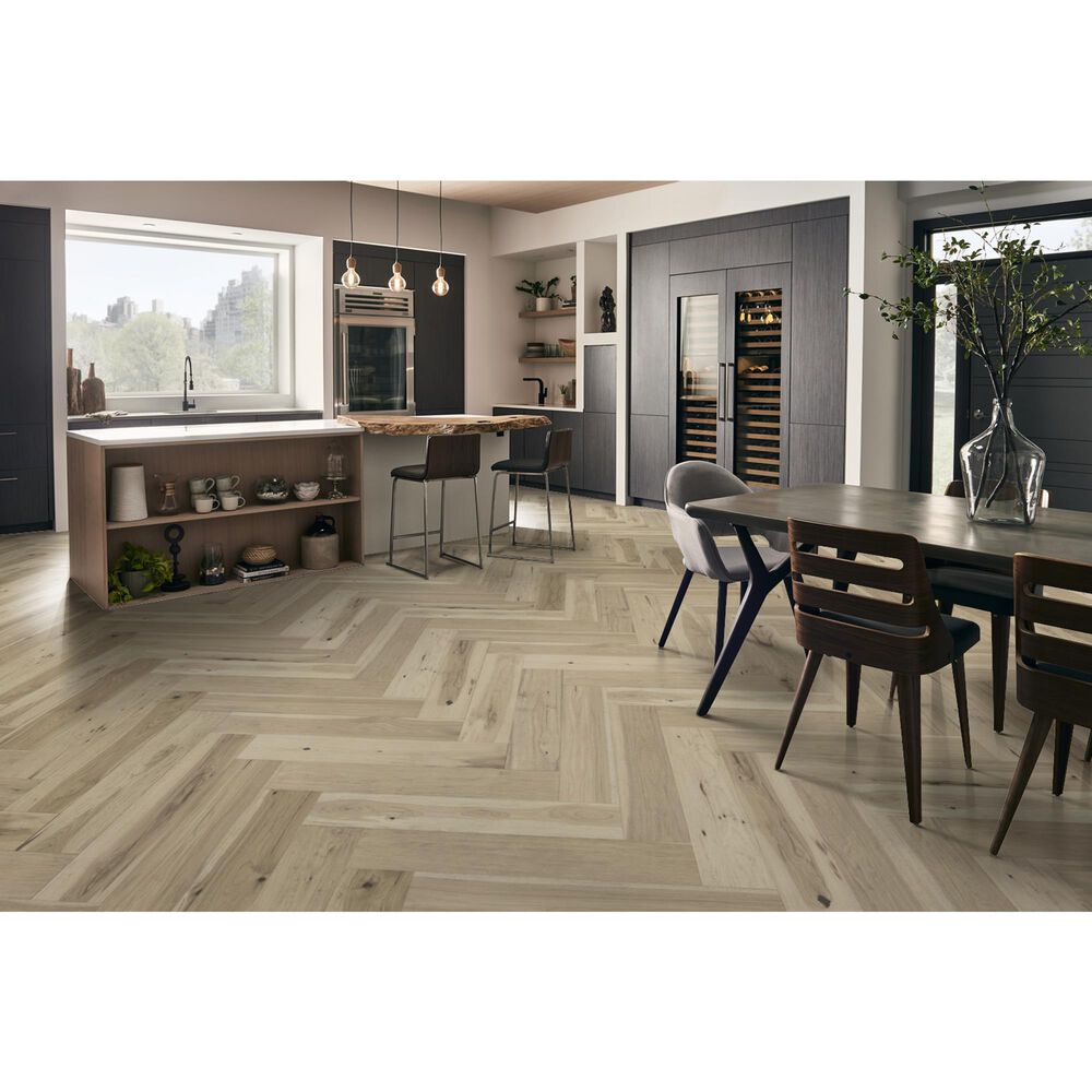 Mannington Maison Provence Herringbone Blanc Hickory Engineered Hardwood, , large