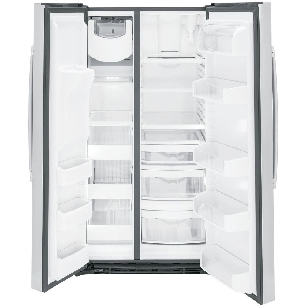 GE Profile 25.3 Cu. Ft. Side-by-Side Refrigerator in Fingerprint Resistant Stainless Steel, , large