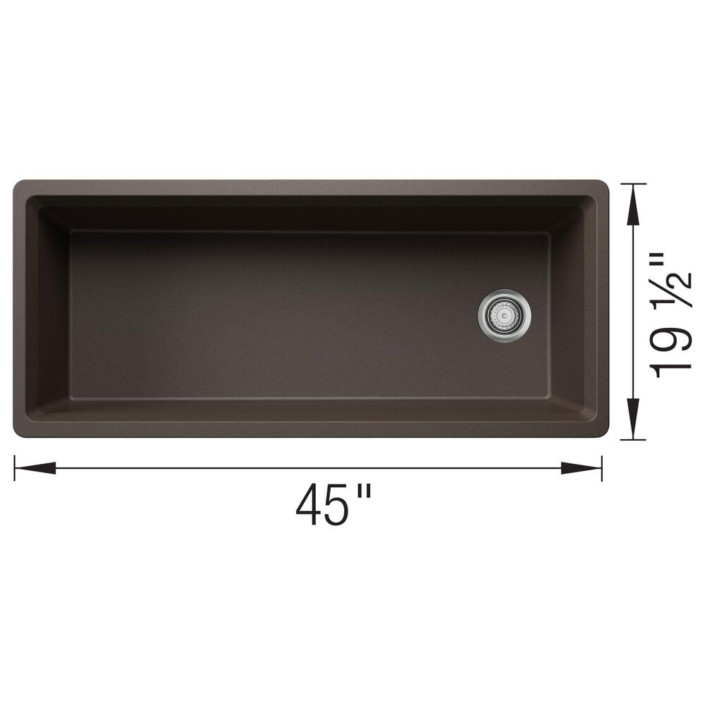Blanco Inteos 45&quot; Undermount Single Bowl Kitchen Sink in Cafe, , large