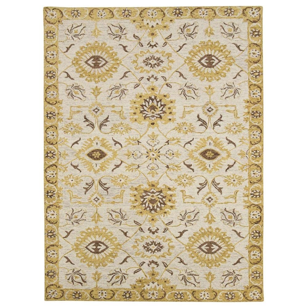 Amer Rugs Romania 8" x 10" Gold Area Rug, , large