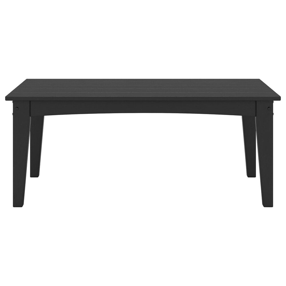 Ashley Hyland Wave Patio Rectangular Coffee Table in Black, , large