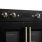 Forno Asti 30" Double Electric Wall Oven with Upper French Door in Black, , large
