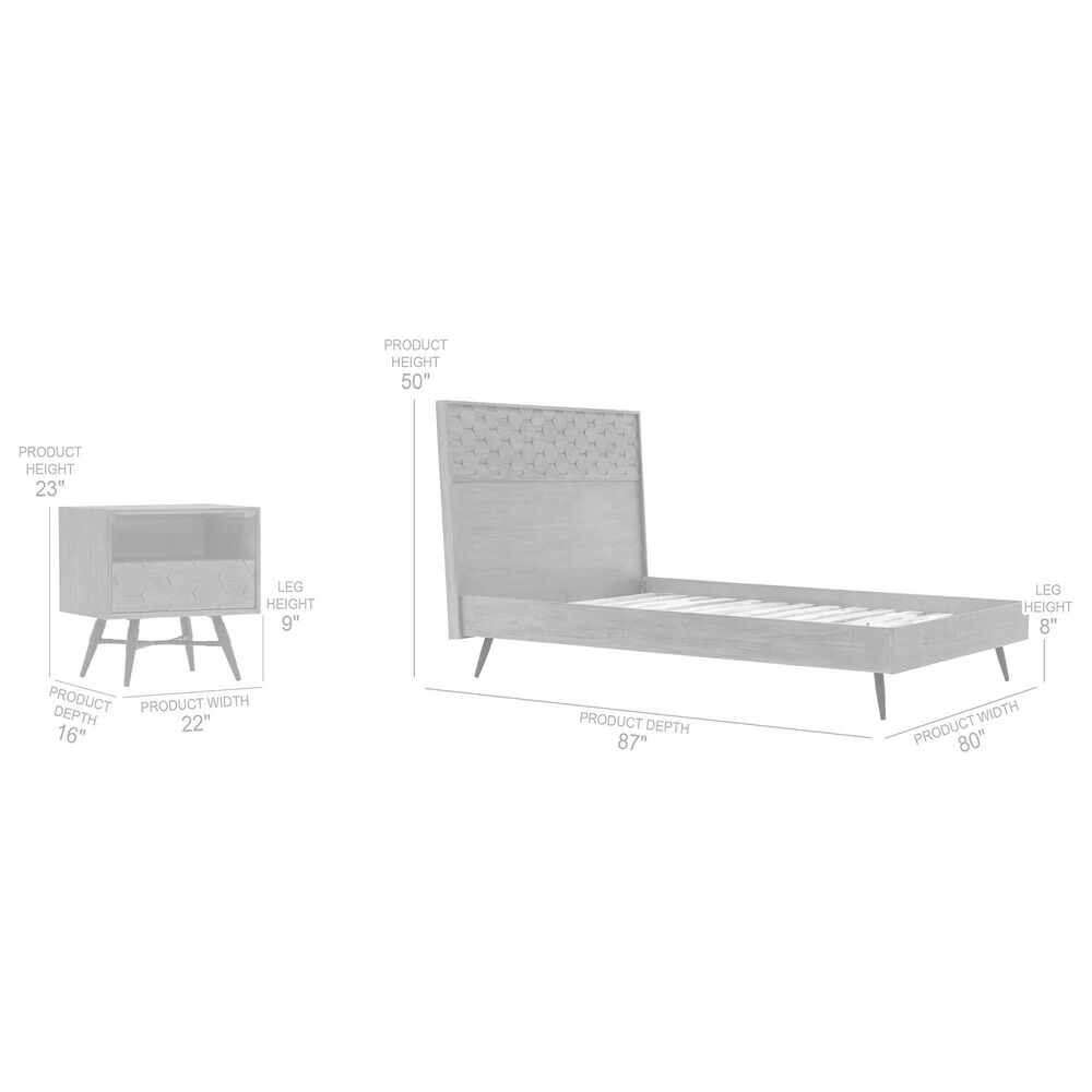 Blue River Makena 3-Piece Queen Bed Set in Grey Acacia, , large