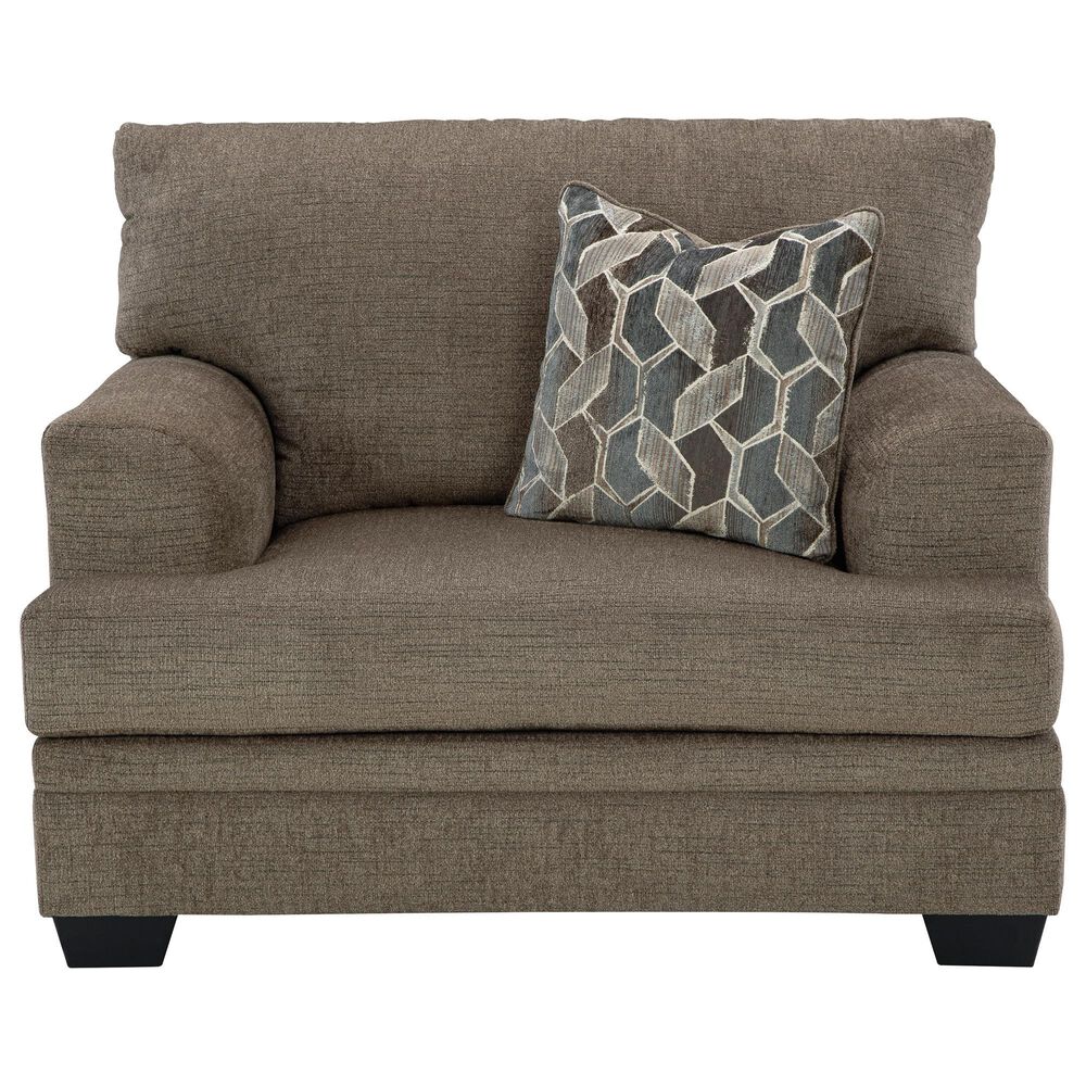 Ashley Stonemeade Chair and a Half with Ottoman in Nutmeg, , large