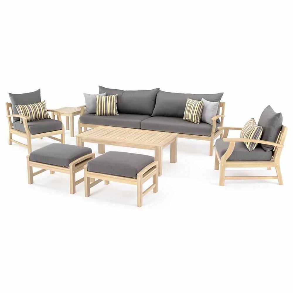 RST Brands Kooper 8-Piece Sunbrella Patio Sofa Set in Charcoal Grey, , large