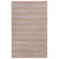 L&R Resources Natural Fiber Striped 5" x 7"9" Ivory Gray Area Rug, , large