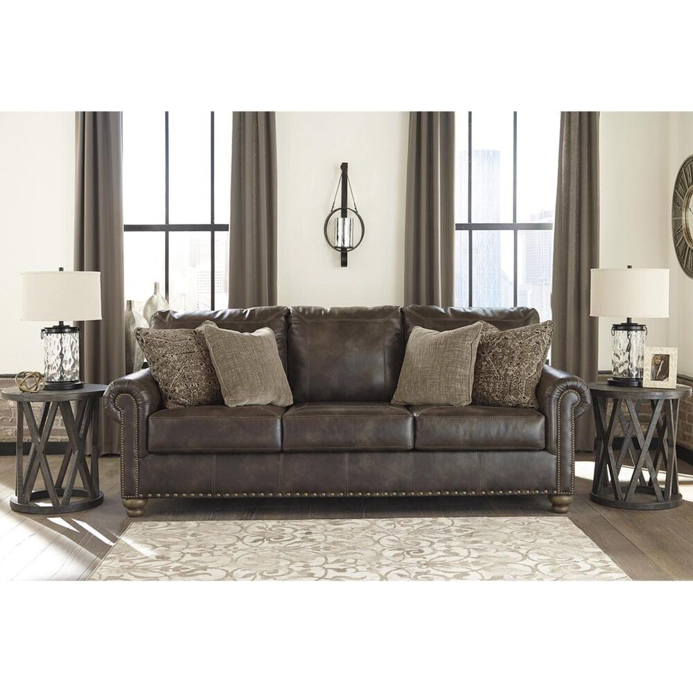 Signature Design by Ashley Nicorvo Stationary Sofa in Coffee, , large