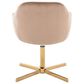 LumiSource Buena Swivel Accent Chair in Brown, , large