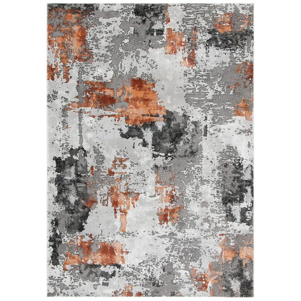 Safavieh Craft CFT820P 5"3" x 7"6" Grey and Orange Area Rug, , large