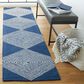 Safavieh Micro-Loop MLP618N 2"3" x 9" Navy and Ivory Runner, , large