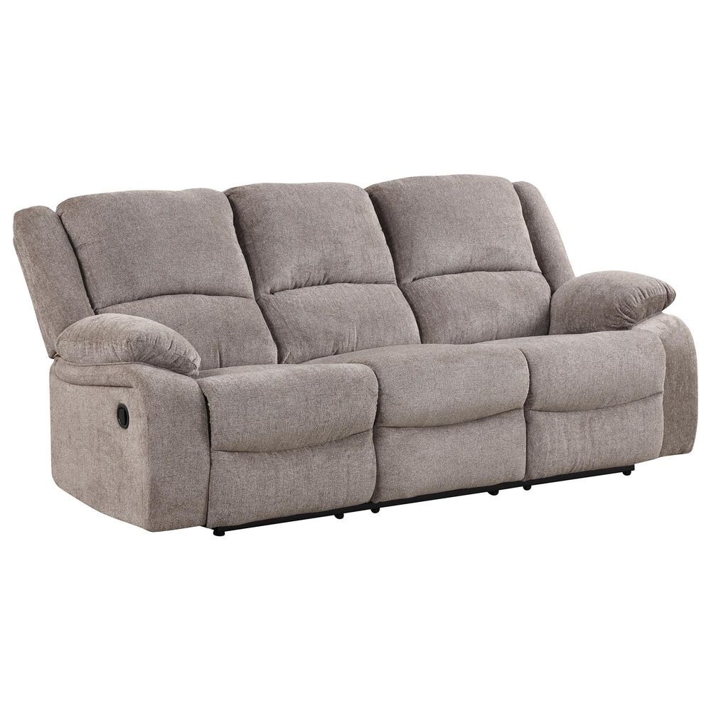 Furniture of America Hawkins 3-Piece Manual Reclining Living Room Set in Gray, , large